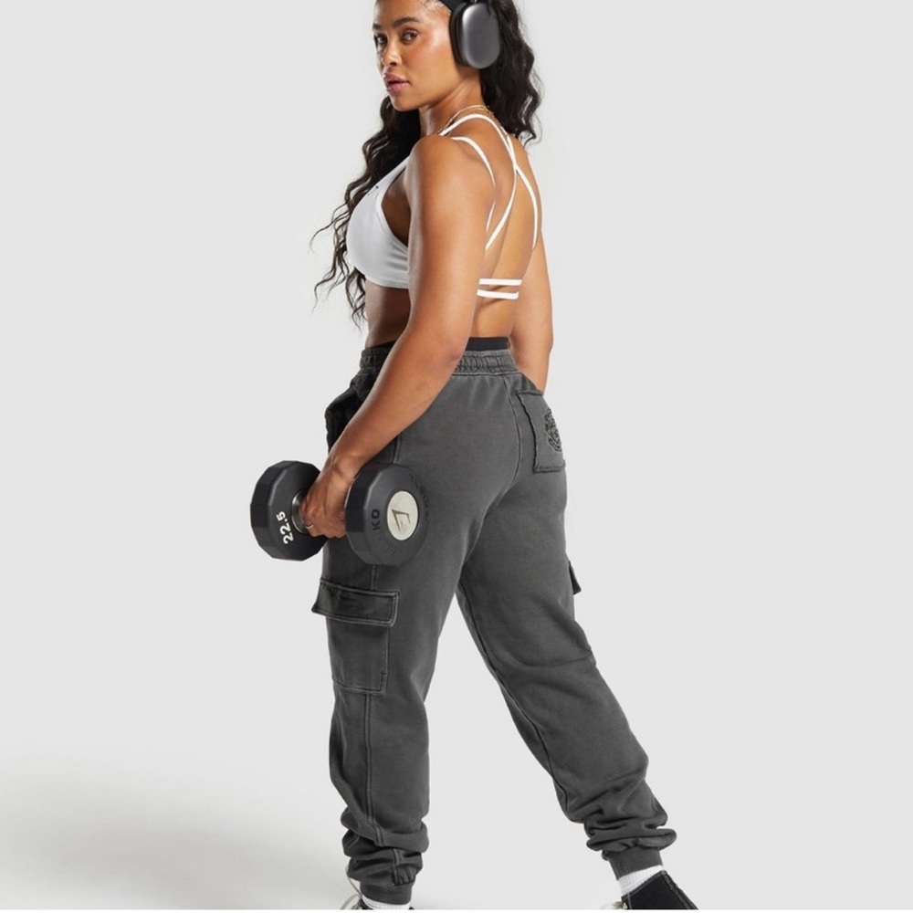 Gymshark Gray Track Pants High-Waisted Joggers